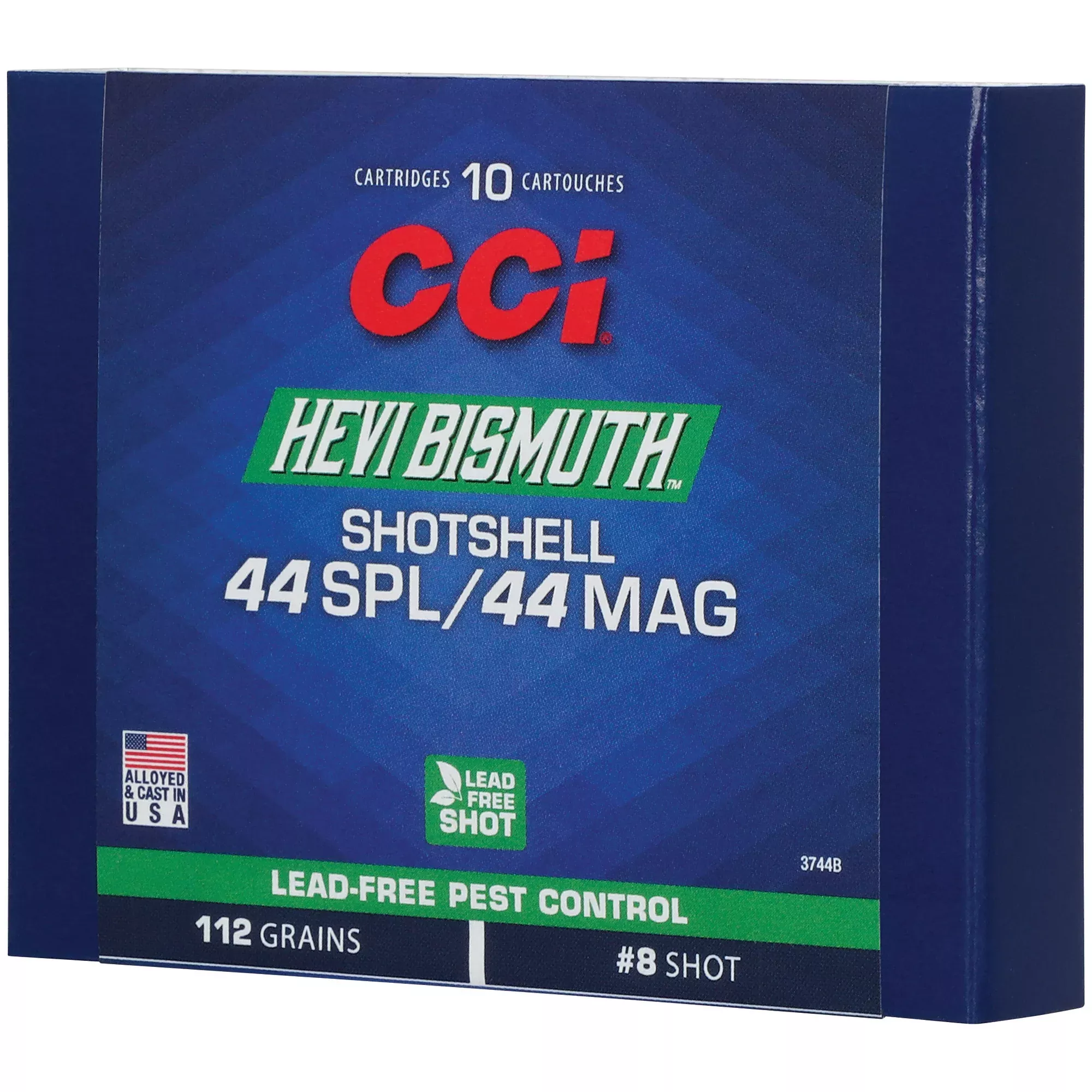CCI HEVI-Bismuth .44 Special/.44 Magnum Lead-Free #8 Shotshell Handgun Ammo, 112gr 3744B