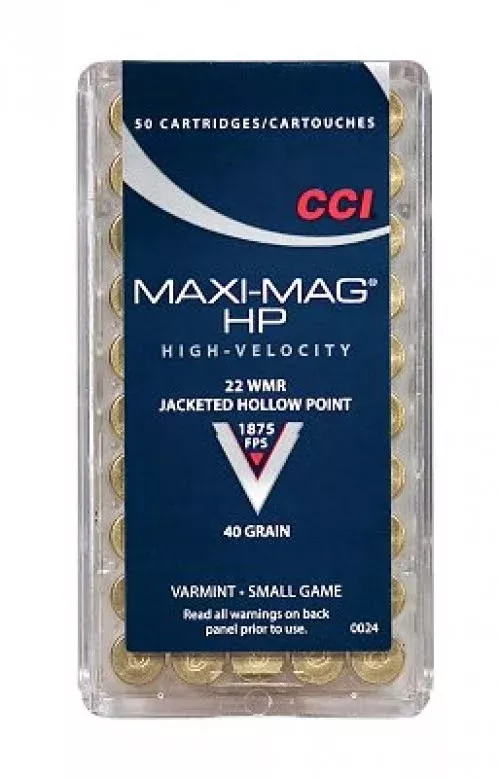 CCI Maxi-Mag .22 MAG 40gr Hollow Point 50rd box – Ammo