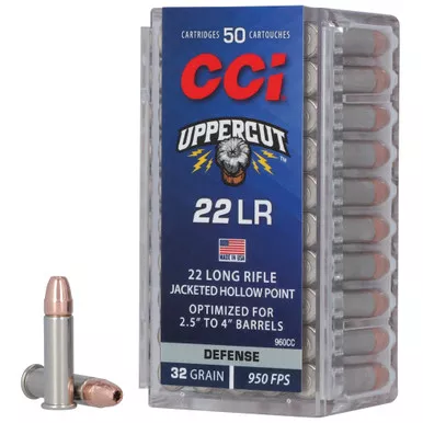 CCI Uppercut 22 Long Rifle 32 Grain Copper Plated Hollow Point - 50 Round Box