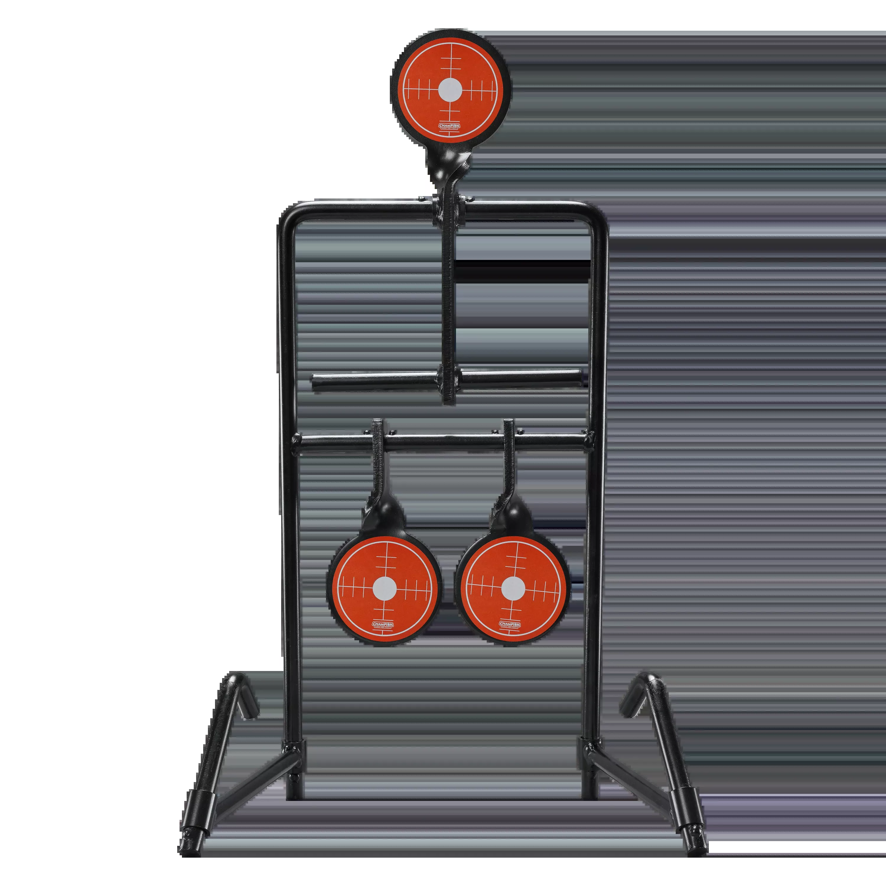 Champion Targets Centerfire Triple Gong Auto-Reset Handgun Steel Target, Black/Orange 40870