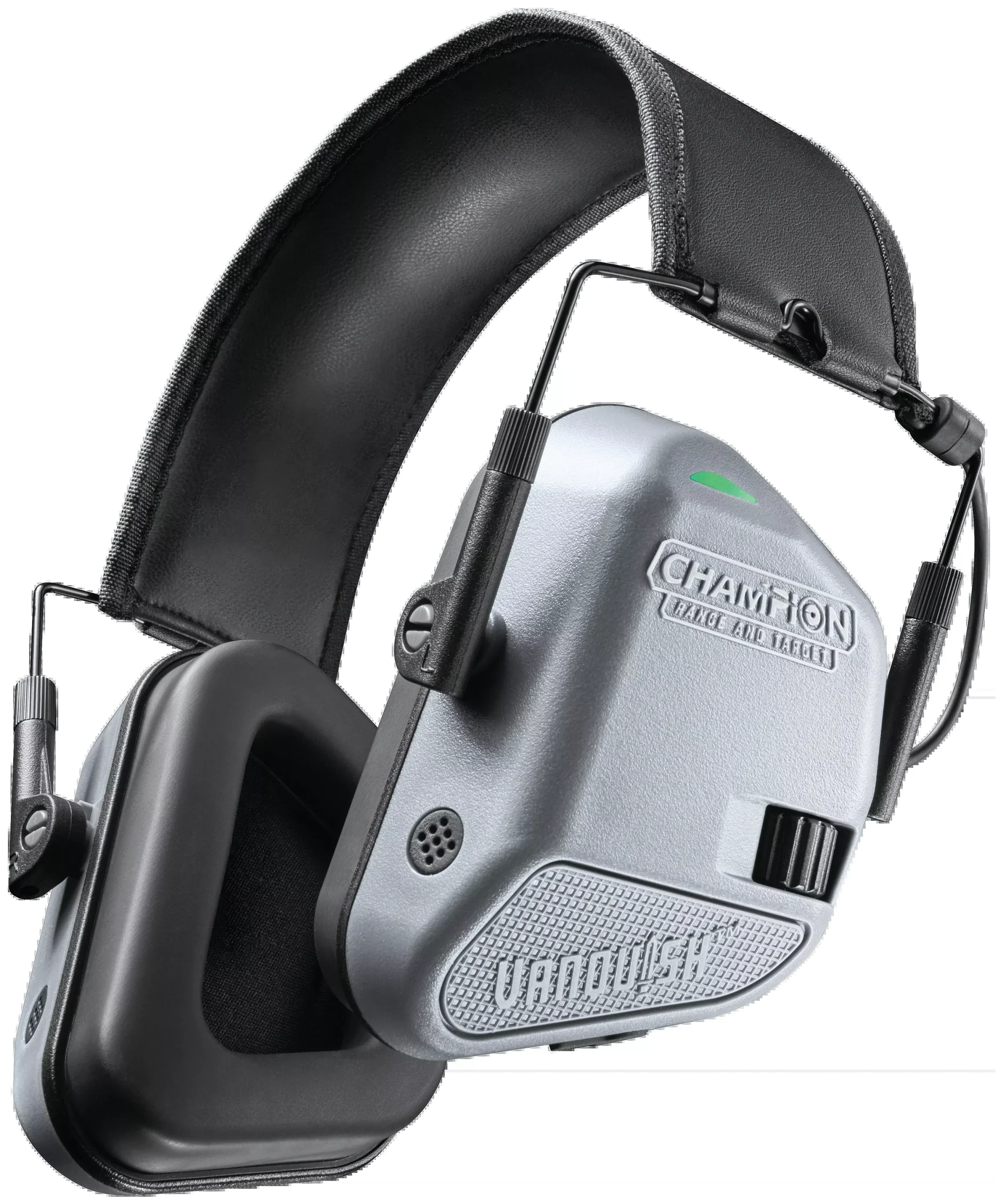 Champion Targets Vanquish Electronic Hearing Protection Earmuff, Rechargeable Lithium-Ion, Over-the-Head 40978