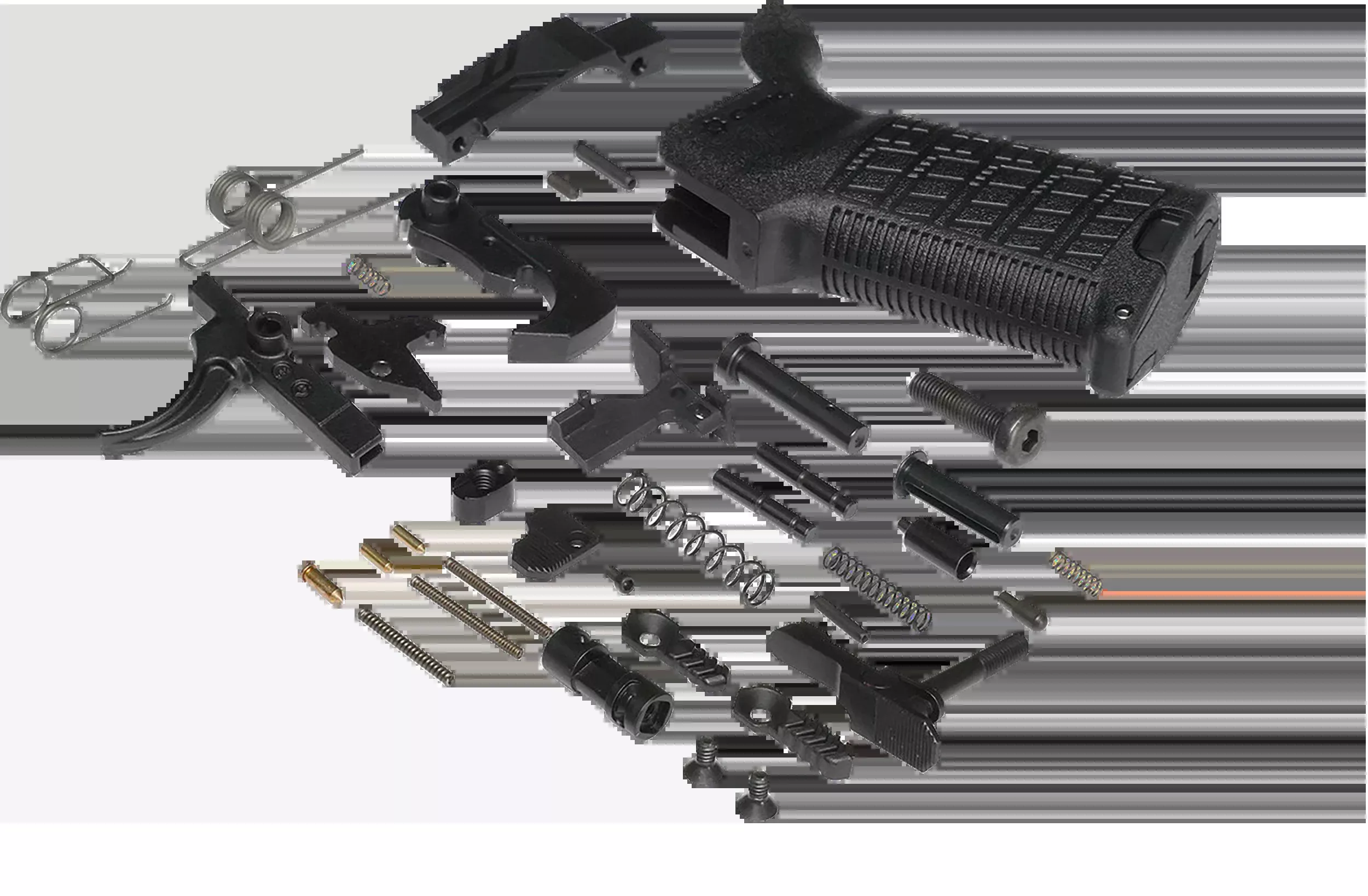 CMMG ZEROED AR-15 Lower Parts Kit w/ Ambidextrous Safety & Mag Catch, Black Grip 55CA642