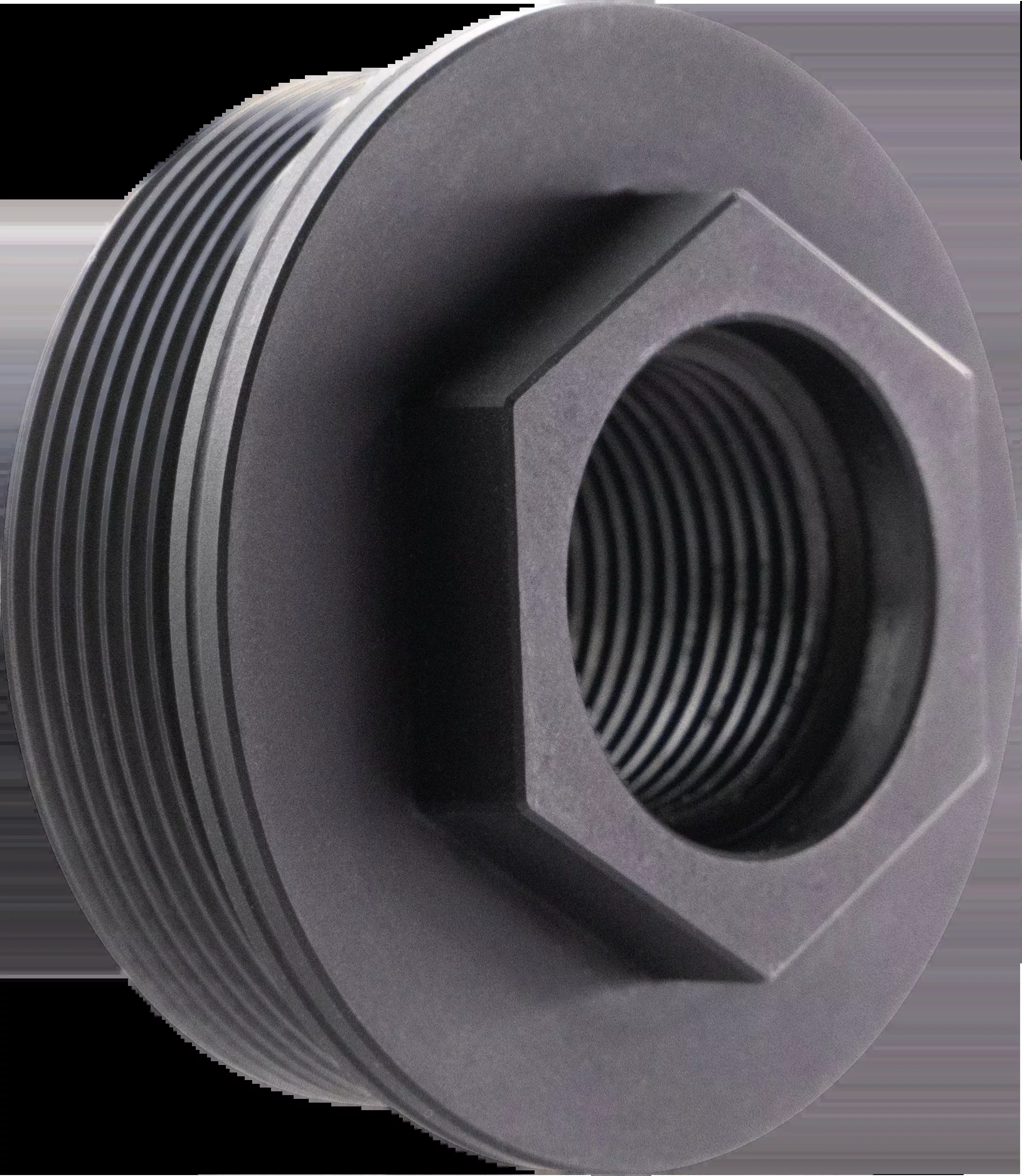 CMMG ZEROED Direct Thread HUB Mount Adapter, 5/8x24 to 1.375x24, Nitride Black 11DB016