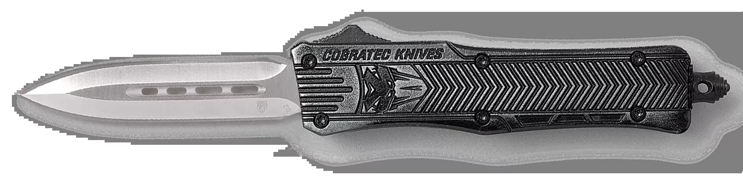 COBRA TEC KNIVES LLC CTK-1 Small Out-the-Front Dagger Knife, D2 Steel, Stonewashed Handle, SSWCTK1SDAGNS