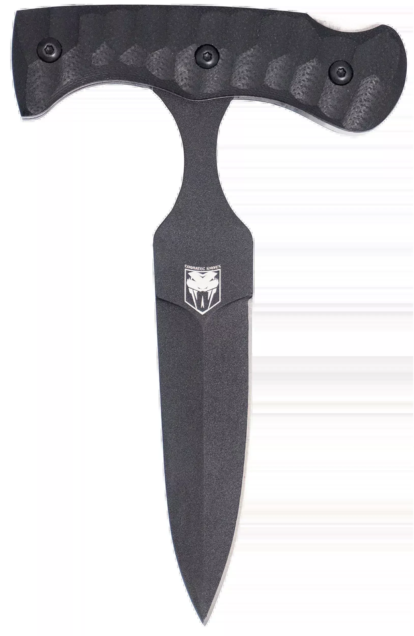 Cobra Tec Knives LLC Folding Push Dagger, D2 Tool Steel Blade, Black G-10 Handle Scales – FG10PD