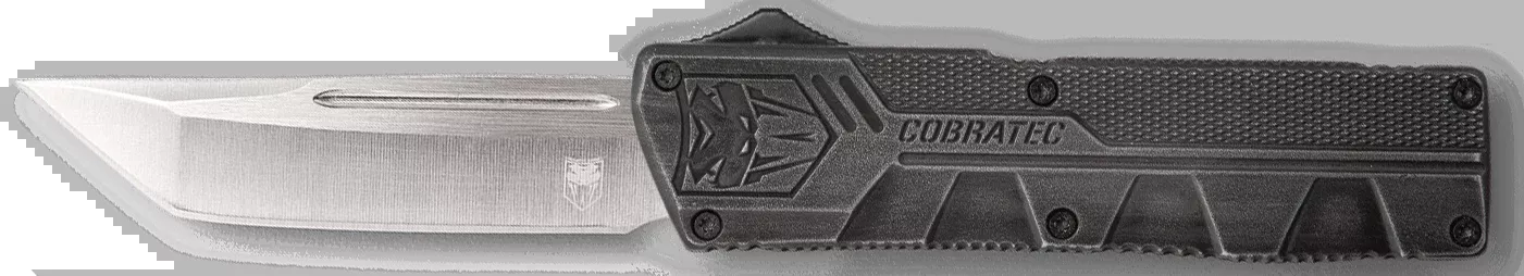 COBRA TEC KNIVES LLC Lightweight Out-the-Front Tanto Knife, D2 Steel, Stonewashed Aluminum – SWCTLWTNS