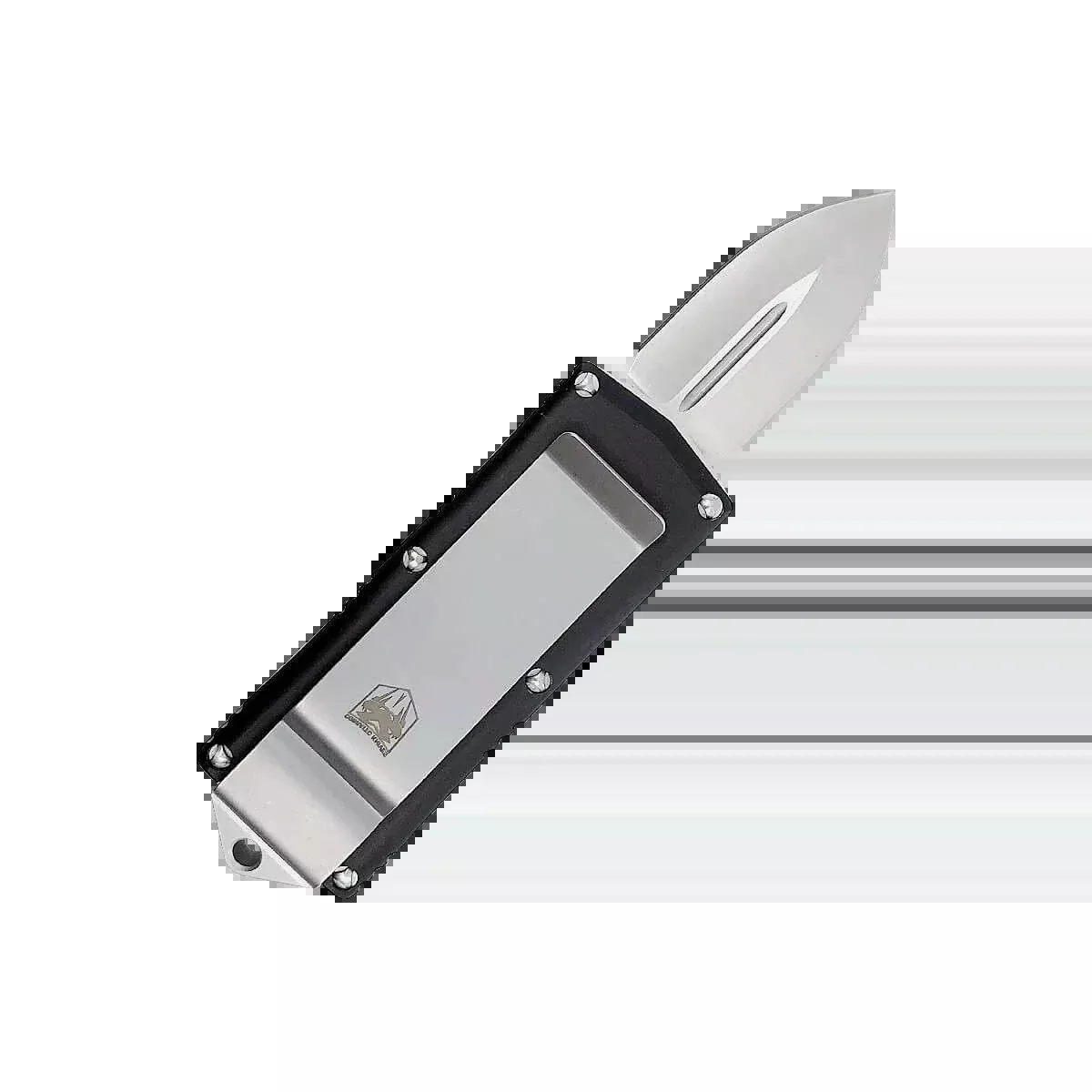 COBRA TEC KNIVES LLC Money Clip OTF Knife, D2 Steel Blade, Black Aluminum Handle, BLKOTFMC
