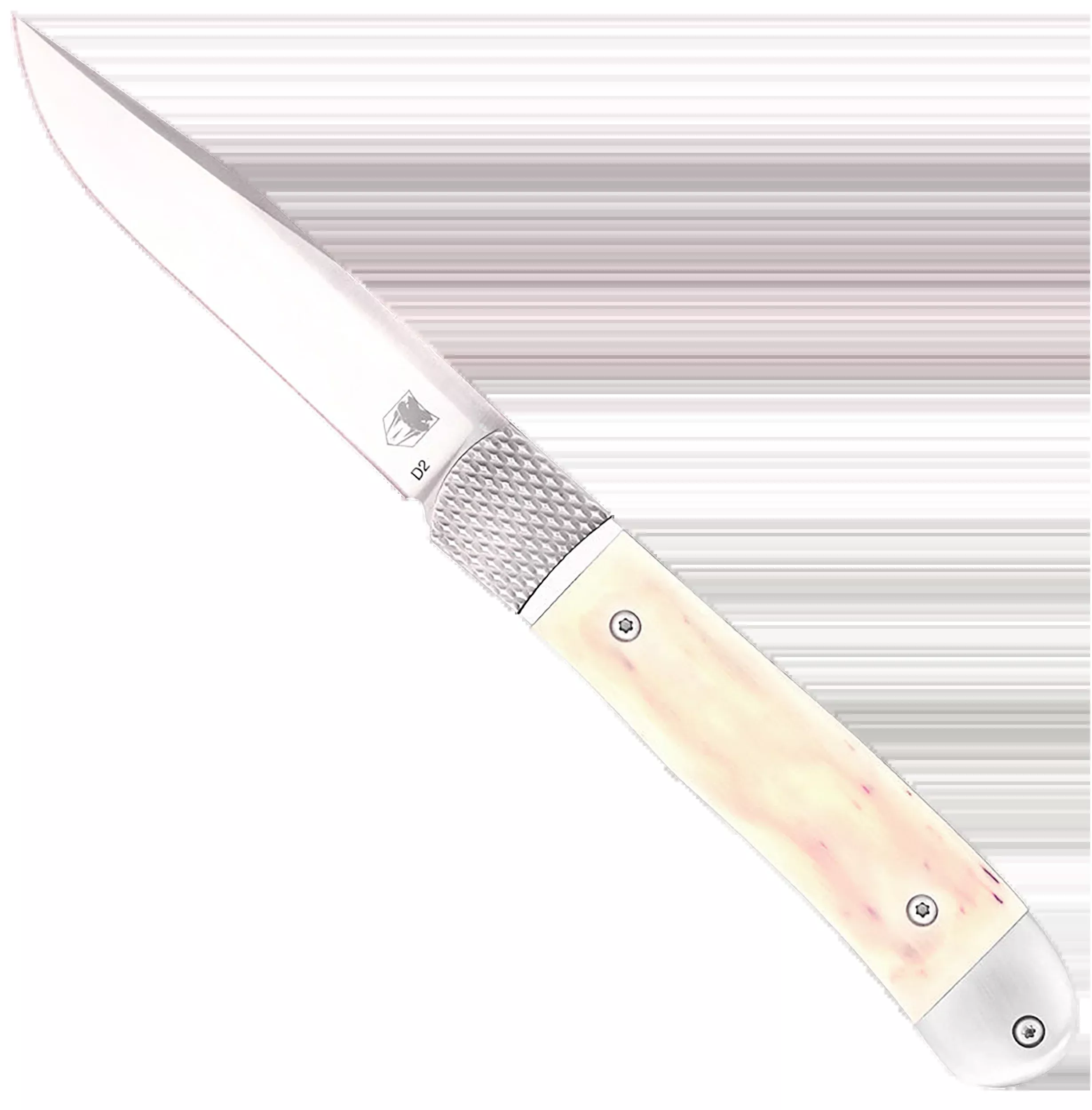 COBRA TEC KNIVES LLC Trapper Hidden Release Automatic Knife, D2 Drop Point, White Bone Handle, CTTHRWT