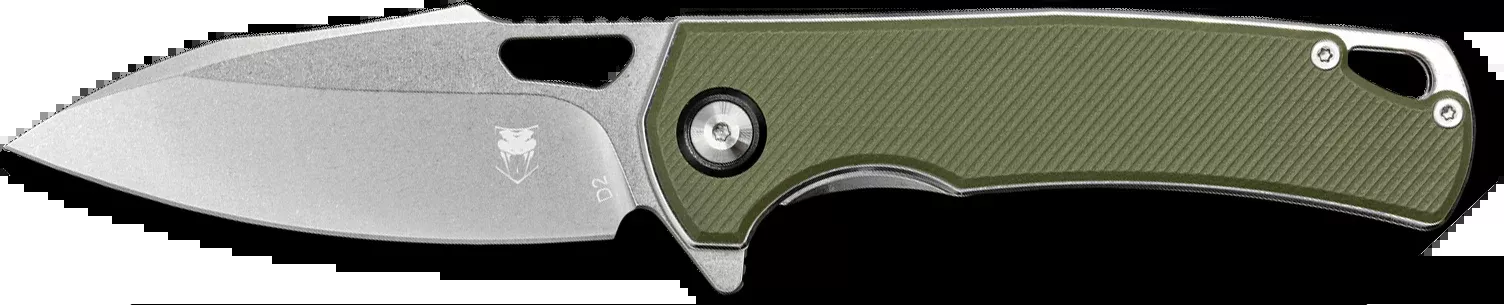 COBRA TEC KNIVES LLC Wolverine Liner Lock Folding Knife, D2 Drop Point, Green G10 Handle – CTWOLVERINEGRN