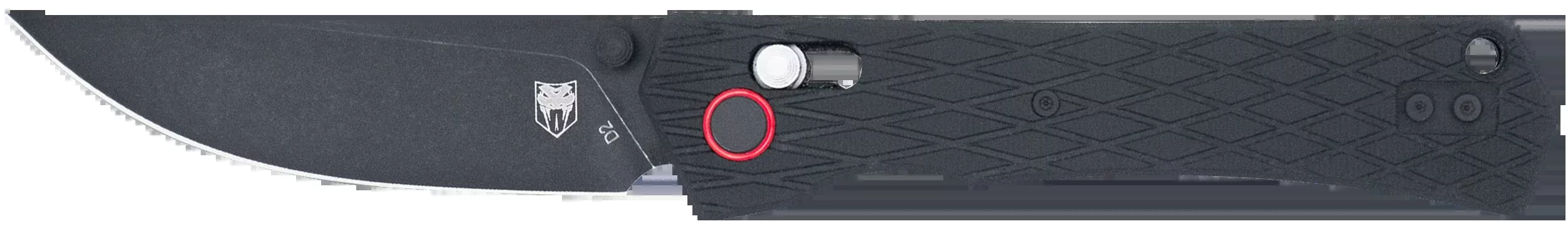 CobraTec Knives Legacy Folding Everyday Carry Knife, D2 Steel, Bar Lock, Black G10/Aluminum CTLEGBLK