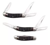 Cold Steel Gentlemen's Stockman Folding Knife, Jigged Bone Handles, 3.75 " Closed, Slipjoint (Non- Locking)- Fl- Gstkm- J
