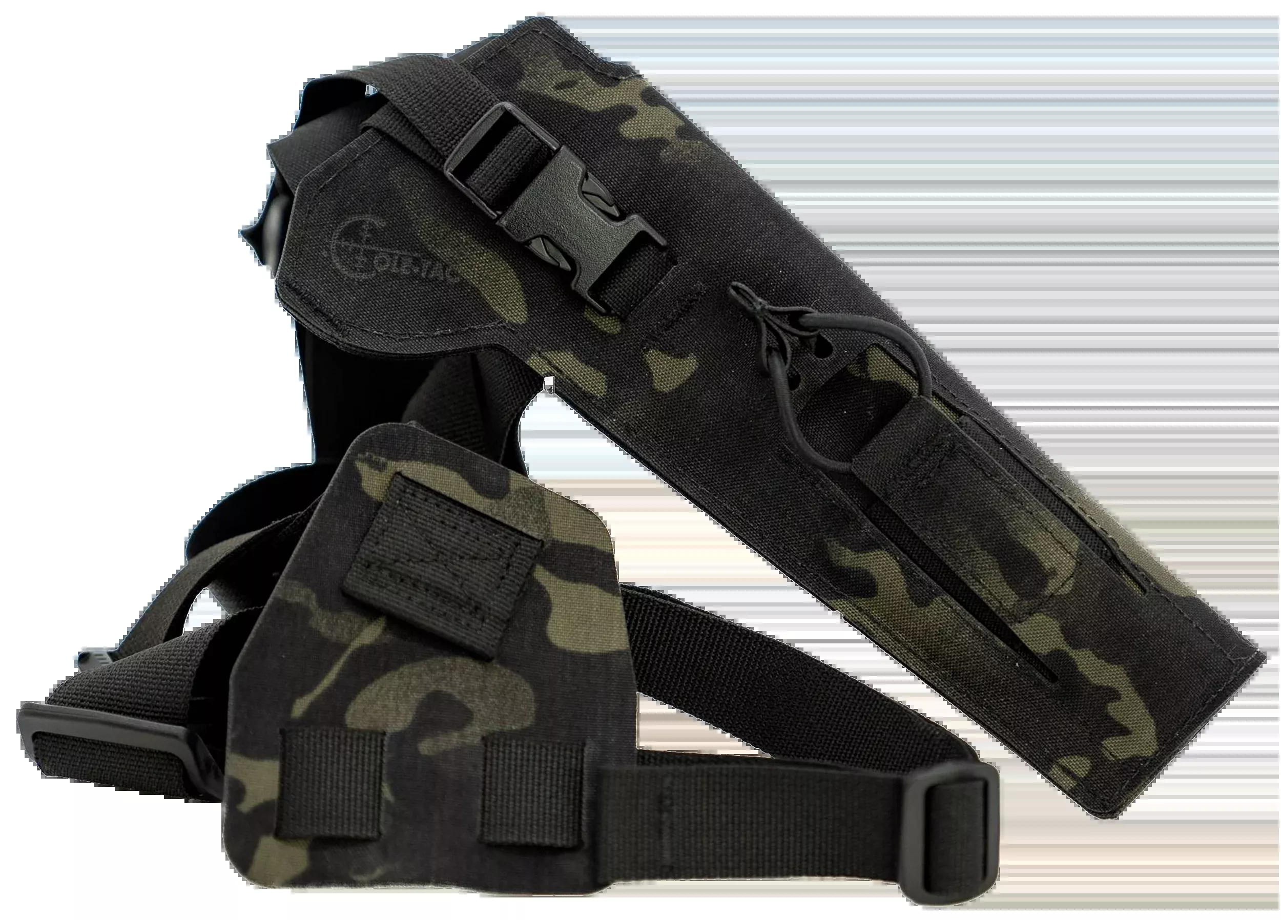 COLE-TAC Varmint Wrangler Chest Holster for Suppressed .22 Pistols, MultiCam Black Left Hand, VW205
