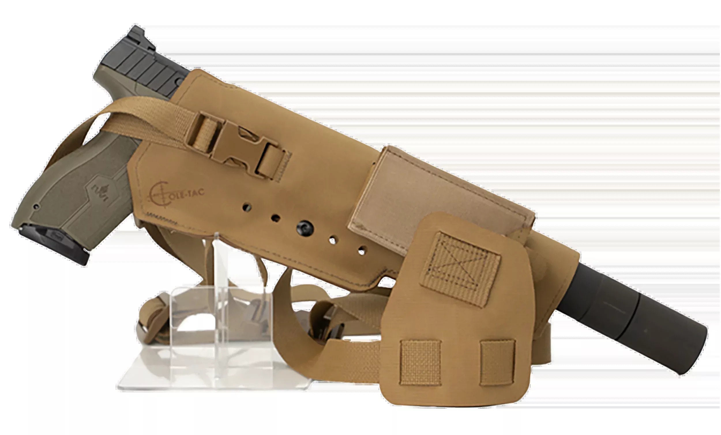 COLE-TAC Varmint Wrangler Extra-Large Chest Pistol Holster, Left-Hand, Coyote Brown VWX104
