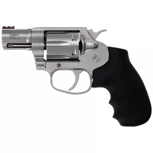 Colt Cobra 38 Spl+P Double 2" 6 Hogue Overmolded Stainless Steel - COBRA-SM2FO