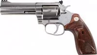 Colt Mfg Kcobrasb4ts King Cobra Target 357 Mag Caliber With 4.25 " Barrel, 6rd Capacity Cylinder, Overall Matte Stainless Steel Finish & Altamont Wood Grip