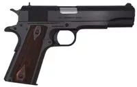 Colt Mfg O1911c 1911 Government 45 Acp Caliber With 5 " National Match Barrel, 7 + 1 Capacity, Blued Finish Steel Frame, Serrated Slide & Double Diamond Checkered Rosewood Grip