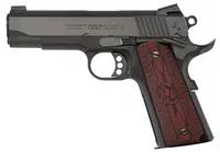 Colt Mfg O4840xe 1911 Lightweight Commander 45 Acp 4.25 " 8 + 1 Blued Blued Carbon Steel Slide Checkered Black Cherry G10 Grip