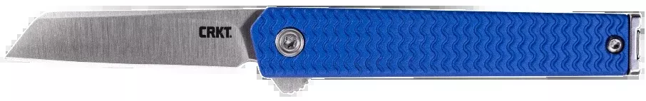Columbia River CRKT CEO Microflipper Folding Knife, 2.21 in 12C27 Sheepsfoot, Blue Aluminum – 7083