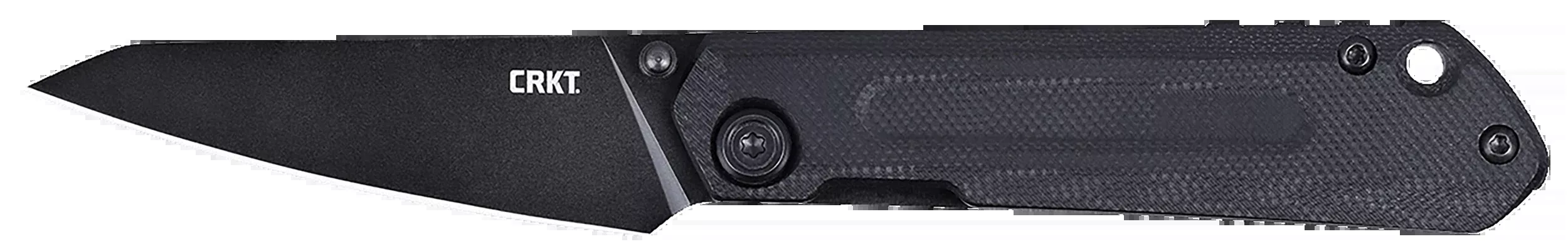 Columbia River Straight Compact Folding Knife, D2 Wharncliffe Blade, Black Oxide, G10 Handle, 2670