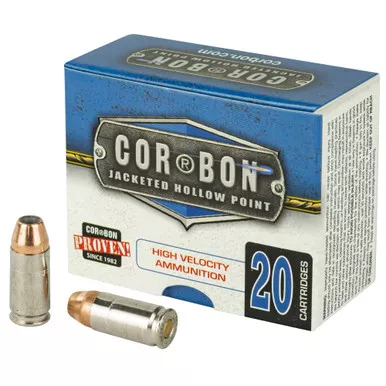 CorBon Self Defense 9MM +P 90 Grain Jacketed Hollow Point - 20 Round Box
