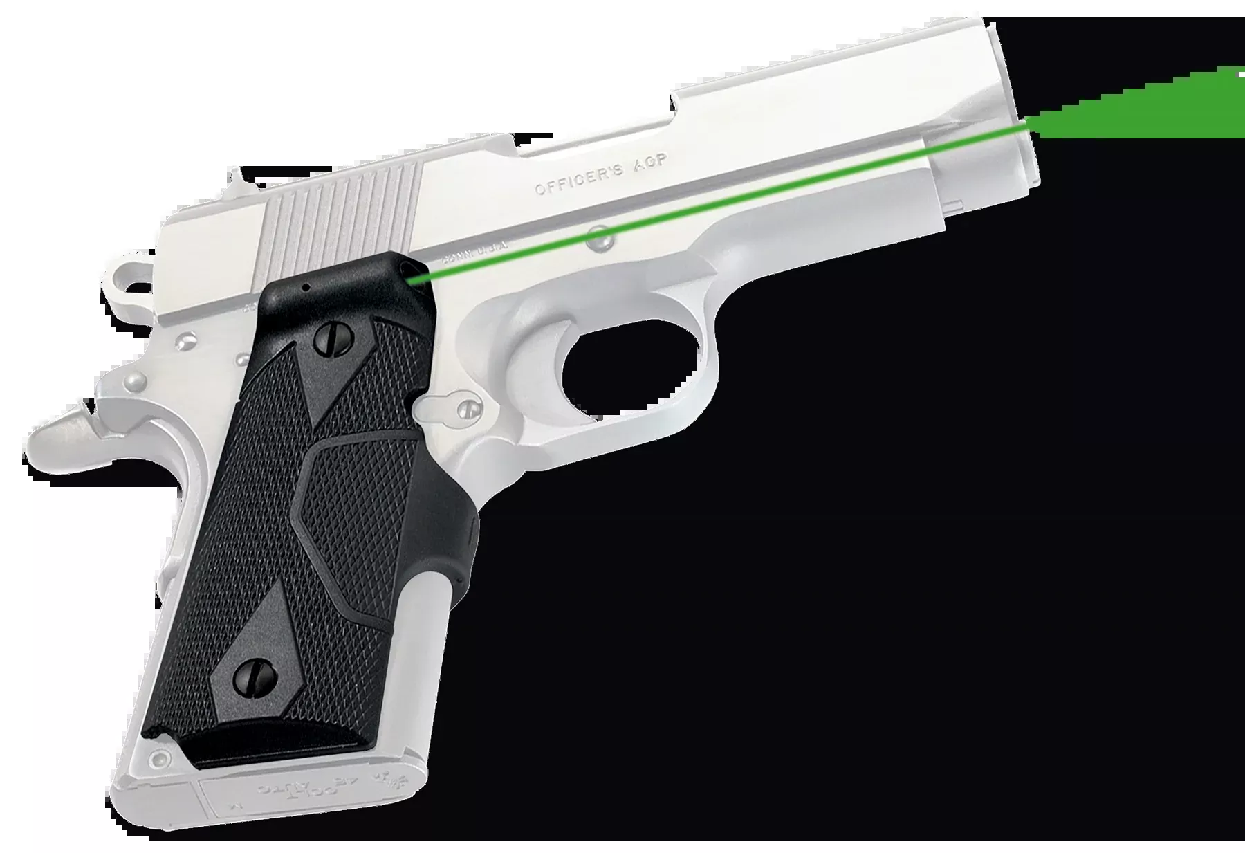 Crimson Trace Lasergrips Green Laser Sight for 1911 Compact Pistols, Front Activation – 0141101