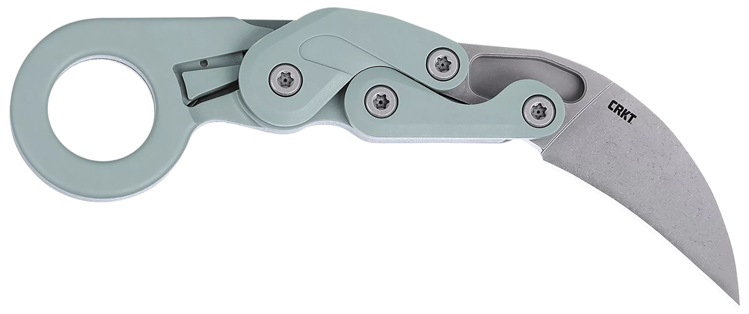 CRKT 4041GR Provoke2.41" Folding Karambit Plain Satin D2 Steel Blade, Gray Cerakote Aluminum Handle