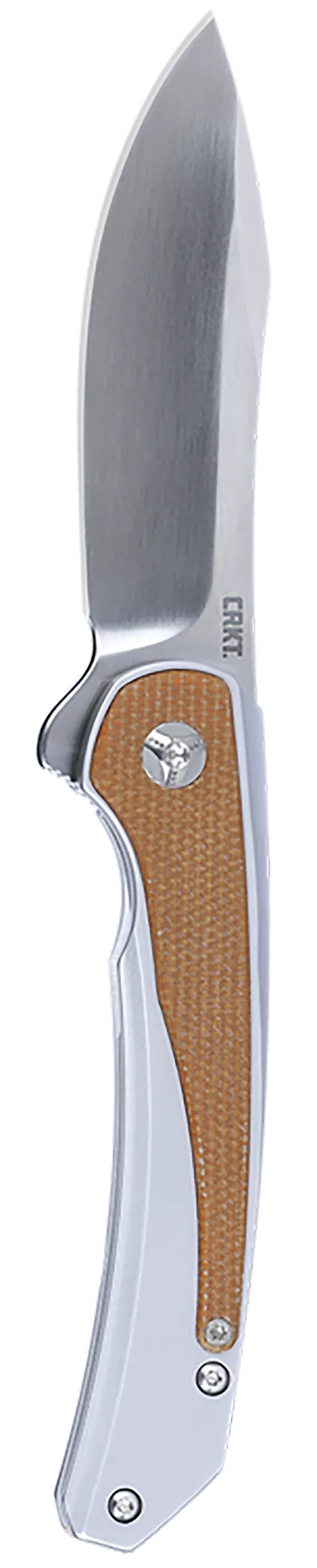 CRKT 6070 Padawan3.01" Folding Wharncliffe Plain Brushed Satin 14C28N Steel Blade, SS w/G10 Coyote Tan Overlays Handle