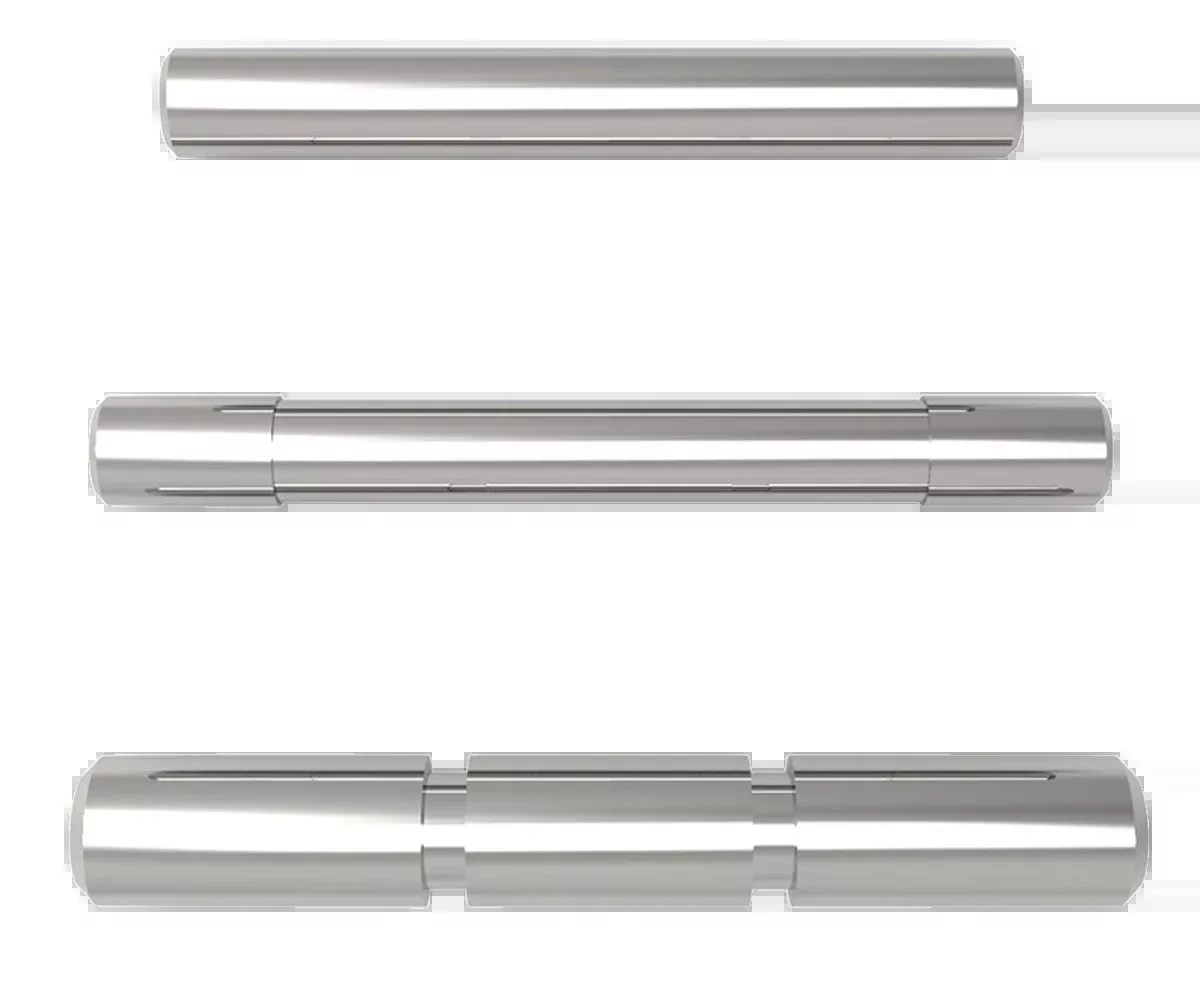 Cross Armory Dimpled 3-Pin Set for Glock Gen 1-3 Pistols, Silver Steel, CRGPSSV