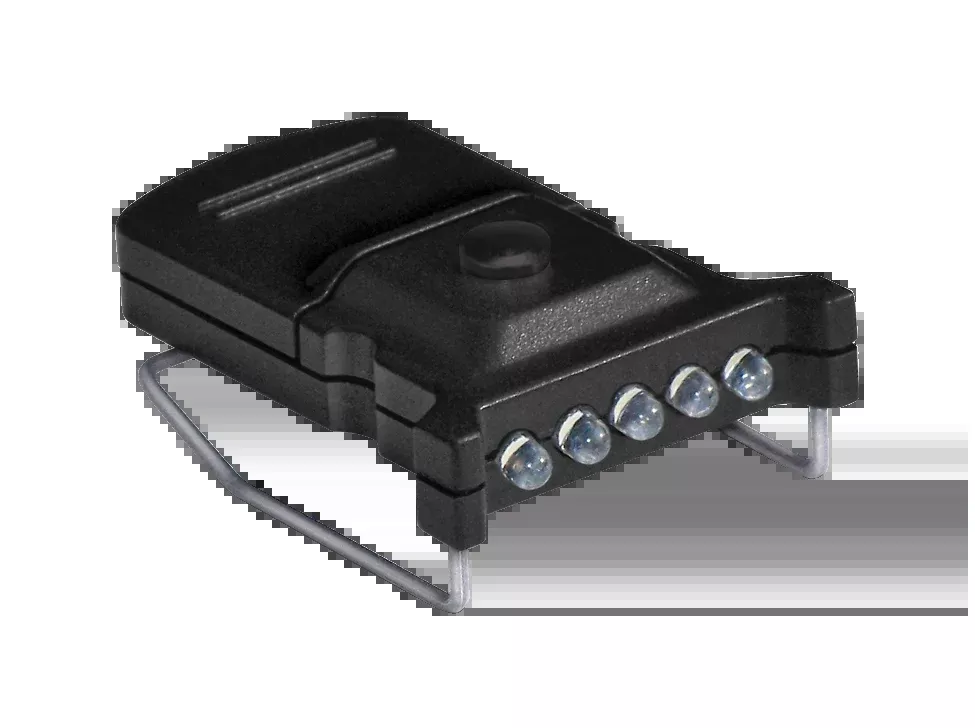 Cyclops Micro Hat Clip Light with 5 White LEDs, 10 Lumens, Top-Mount Design, CYC-MHC-W