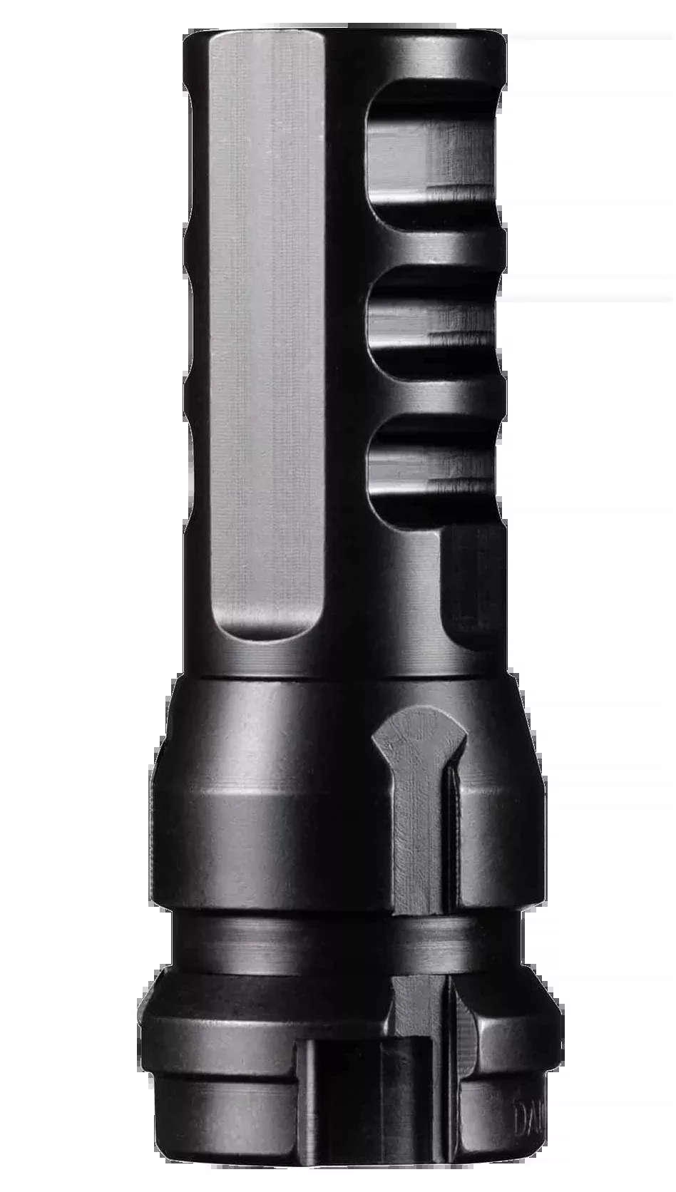 Dead Air KeyMo .338 Cal Muzzle Brake, Black Nitride 4140 Steel, M18x1.5 Threads DA106