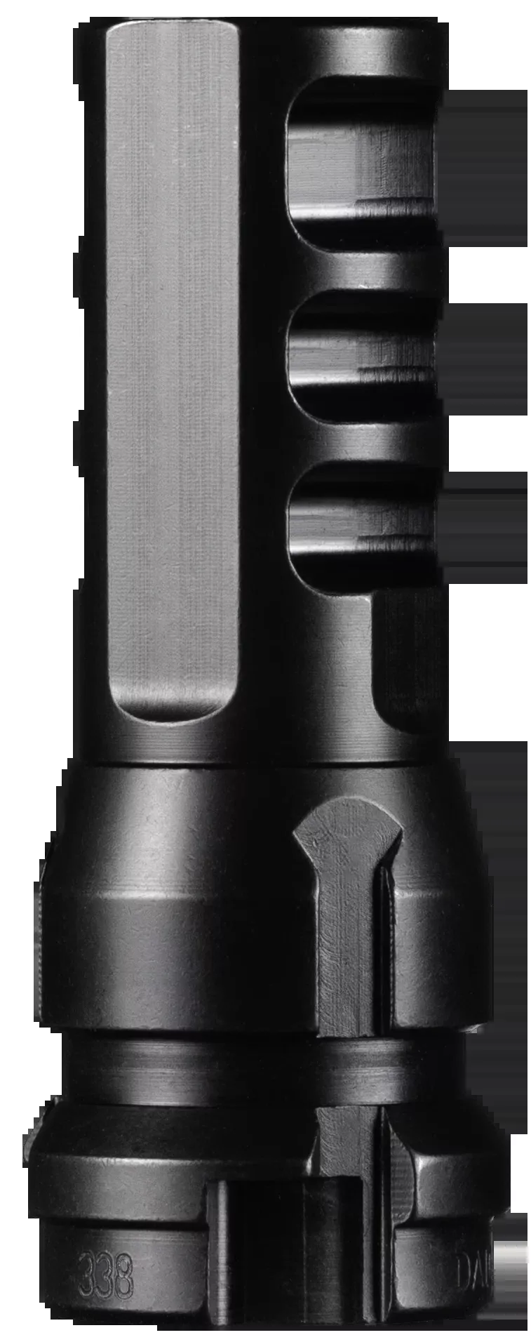 Dead Air KeyMo Muzzle Brake Black Nitride 4140 Steel M18x1 for .338 Caliber DA104