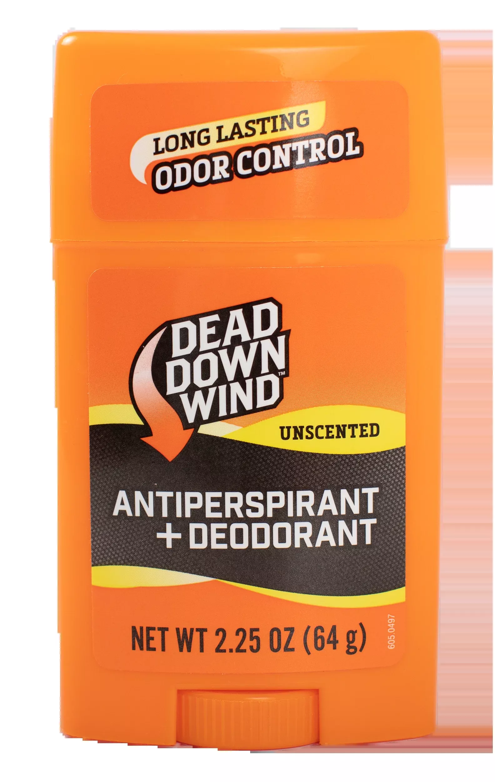 Dead Down Wind Antiperspirant & Deodorant Stick, Unscented 2.25 oz Odor Control for Hunting, 1230N