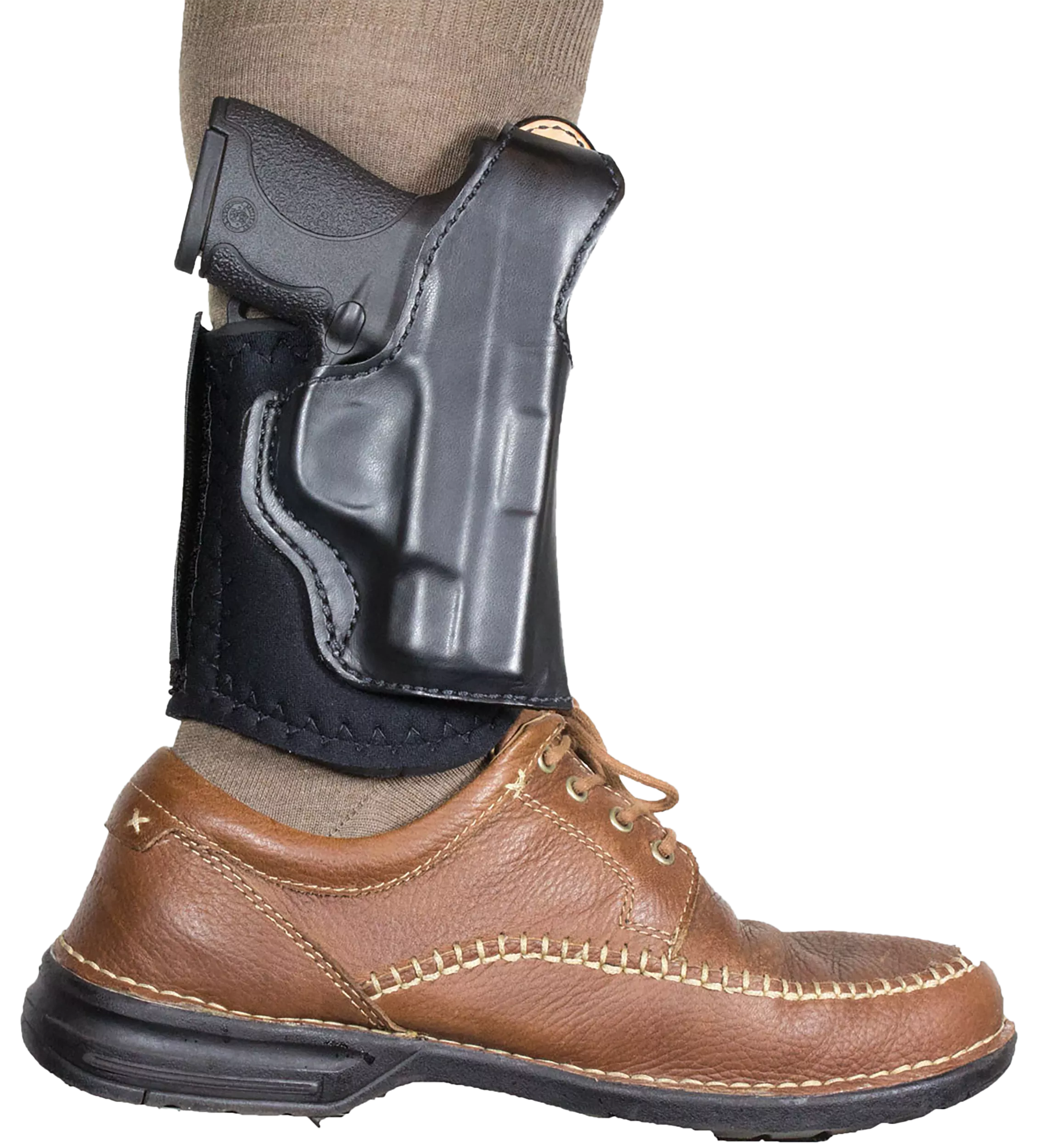 DeSantis Gunhide 014PC8JZ0 Die Hard RigAnkle Tan Leather/Sheepskin Fits Sig P365 Fits Sig P365 SAS Right Hand