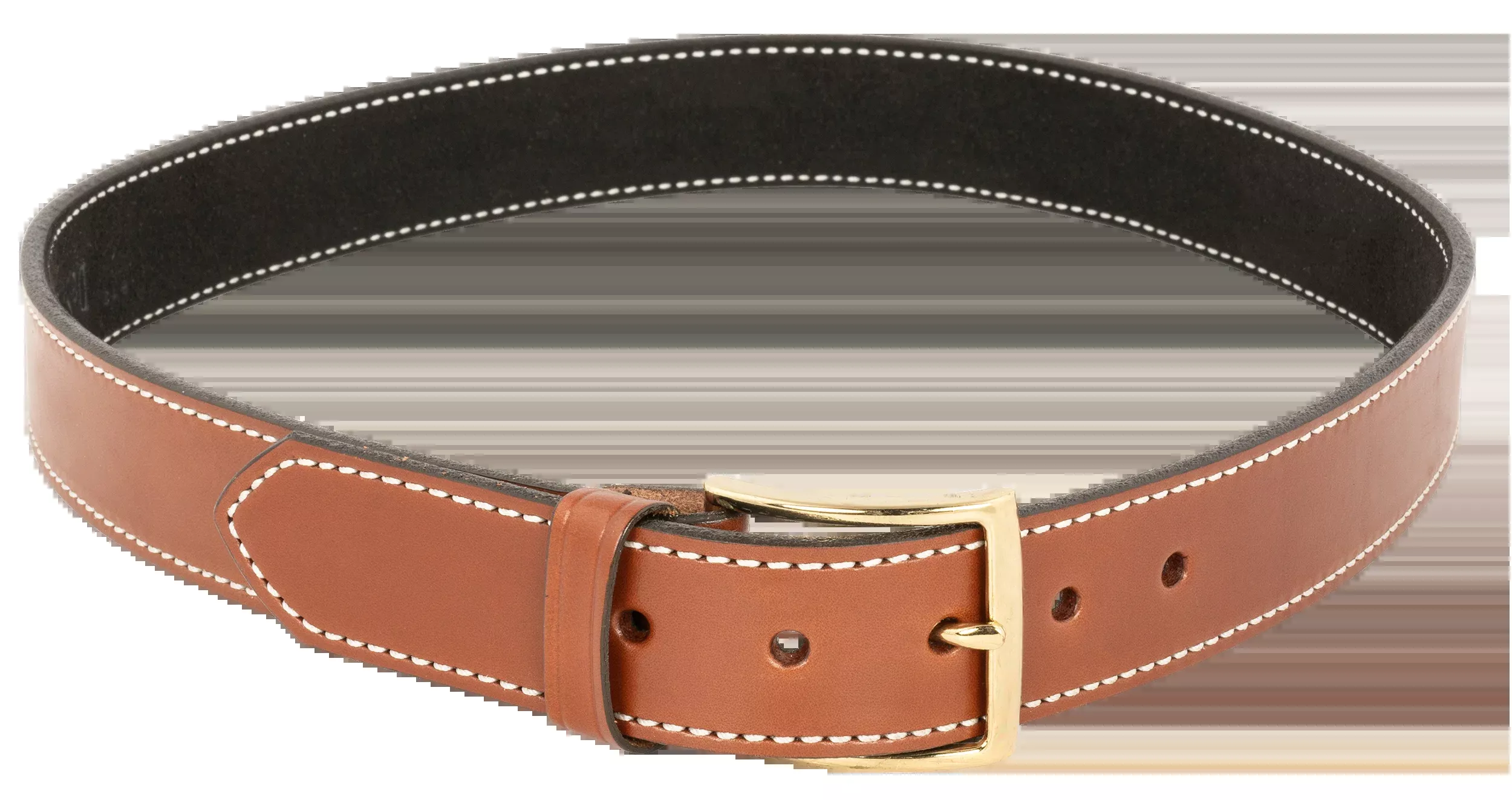 Desantis Gunhide Leather Belt, Plain Lined, Tan, 1.50 in Wide, Size 38, Buckle Closure B12TL38Z0