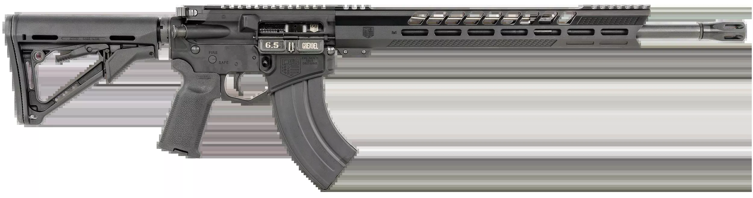 Diamondback DB15 Black Gold 6.5 Grendel 18" 28+1 Semi-Auto Rifle