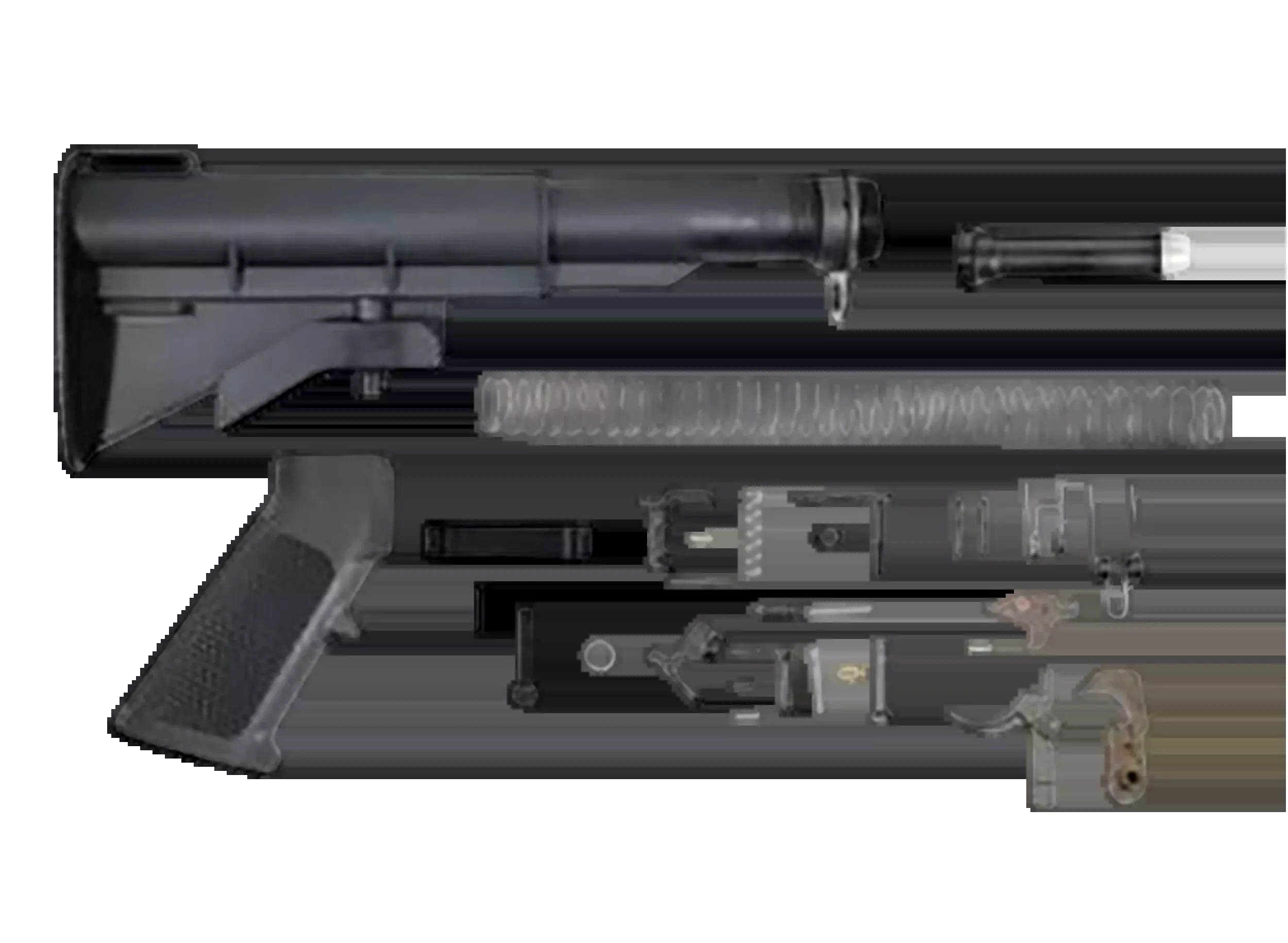 DPMS Panther Arms Retro CAR-15 Lower Build Kit w/ Fiberlite Stock & A2 Grip, DP51655141530
