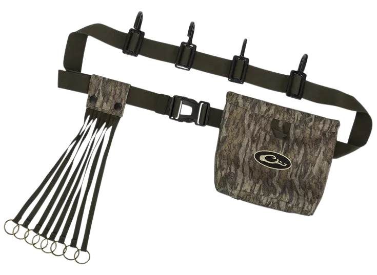Drake Waterfowl DA2200006 Ultimate Timber StrapMossy Oak Bottomland 72" Adj. Strap 4 Hooks/8 Slip Ring Game Straps Shell Pouch