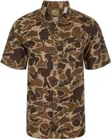 Drake Waterfowl Men's 8- Shot Flyweight Short- Sleeved Shirt | Breathable Moisture- Wicking Quick- Drying Camo Hunting Shirt, Mossy Oak Original Bottomland, Size : 2xl