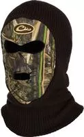 Drake Waterfowl Unisex Lst Face Mask - Warm Stretch- Fit Heavyweight Fleece & Poly- Knit Camo Outdoor Hunting Balaclava, Osfm