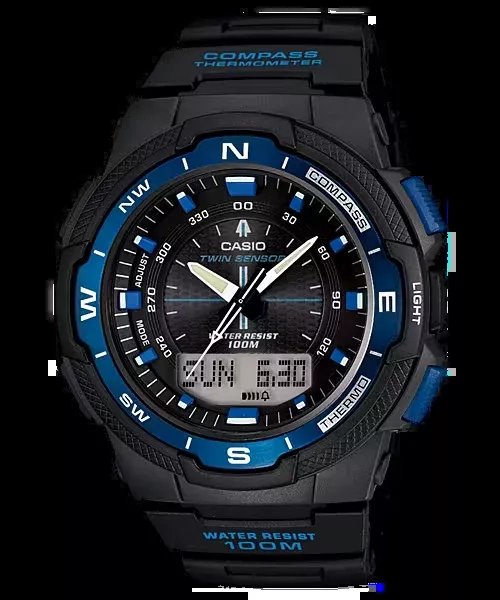 Dual Sensor Analog-Digital Watch w/ Digital Compass & T