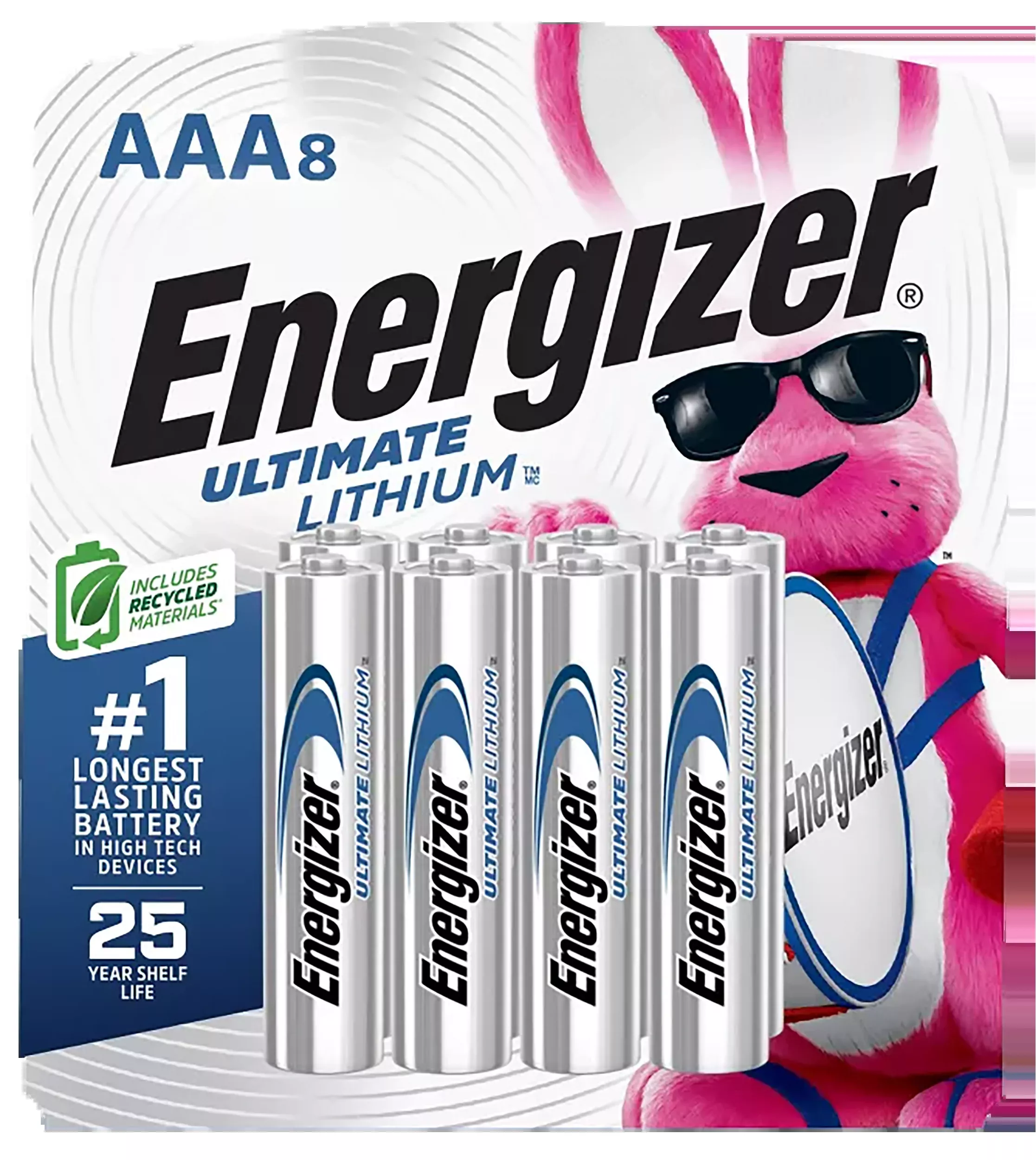 Energizer Ultimate Lithium AAA Batteries, 1.5V, 8-Pack – Long-Lasting, 20-Year Shelf Life, L92SBP8H3