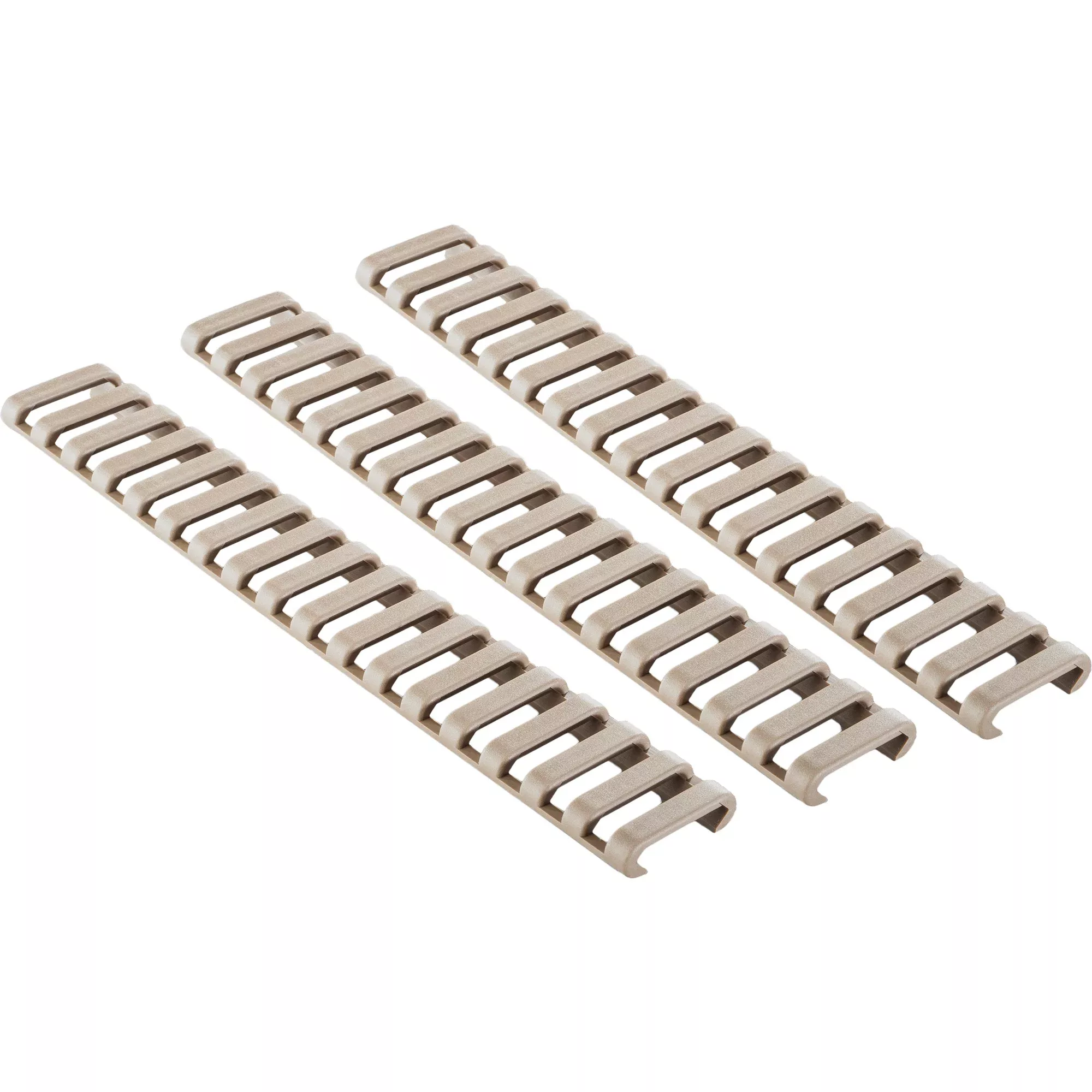 Ergo Grip Low-Profile Picatinny Ladder Rail Covers, 18-Slot 3-Pack Coyote Brown 4373-3PK-CB