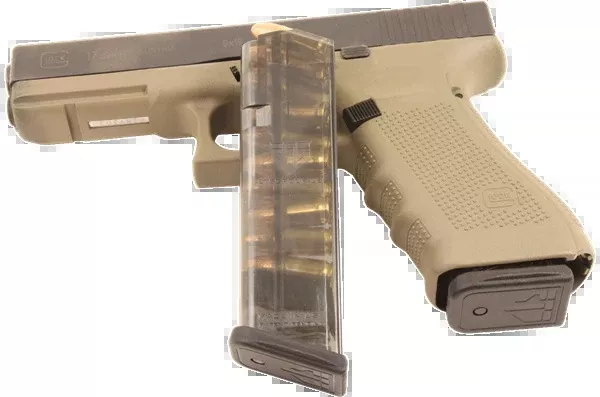 ETS Group Glock Compatible 9mm Luger 10rd Polymer Magazine - Clear