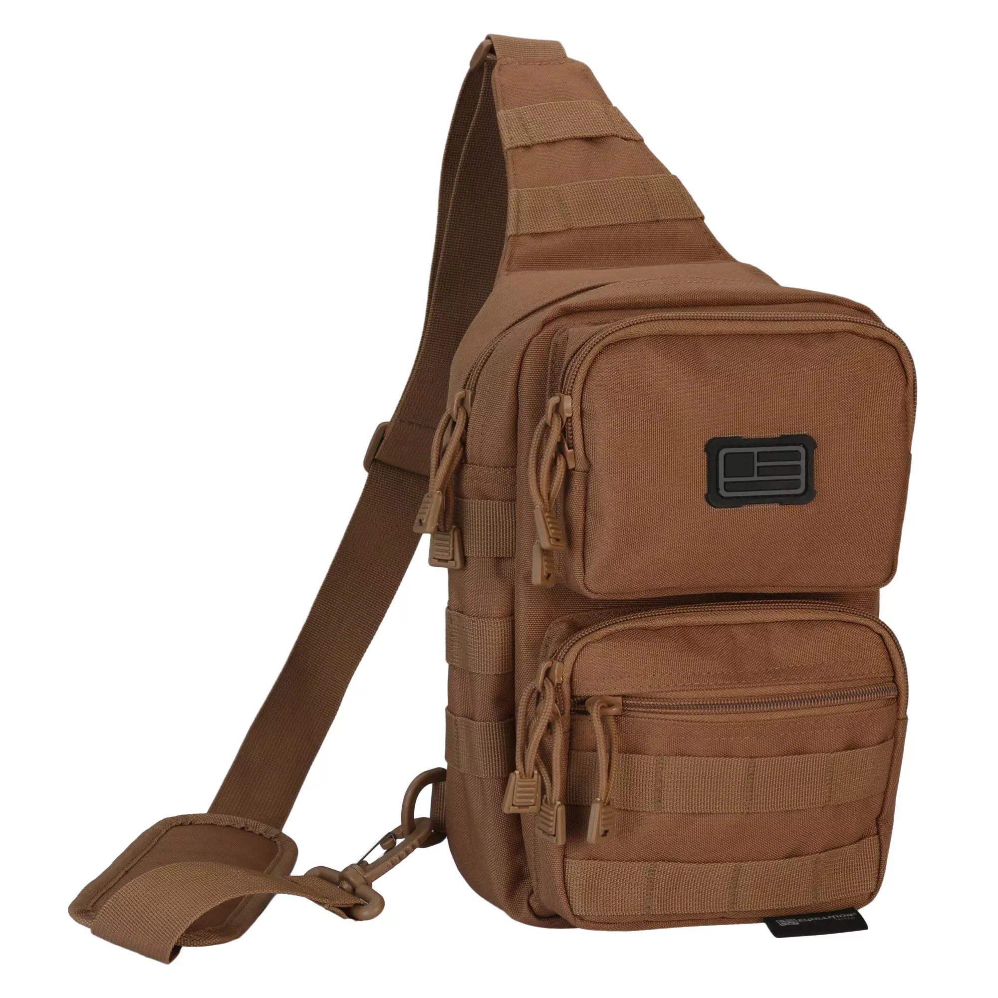 Evolution Outdoor EVODS Shoulder Sling Pack, Tactical MOLLE Bag, Coyote, 51316-EV