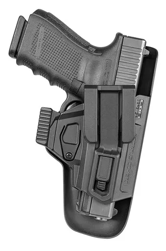 FAB Defense SCCG9B Scorpus Covert IWB Black Polymer Belt Clip Compatible w/Glock 17/19/23/32 Belt 1.50-1.75" Wide Right Hand