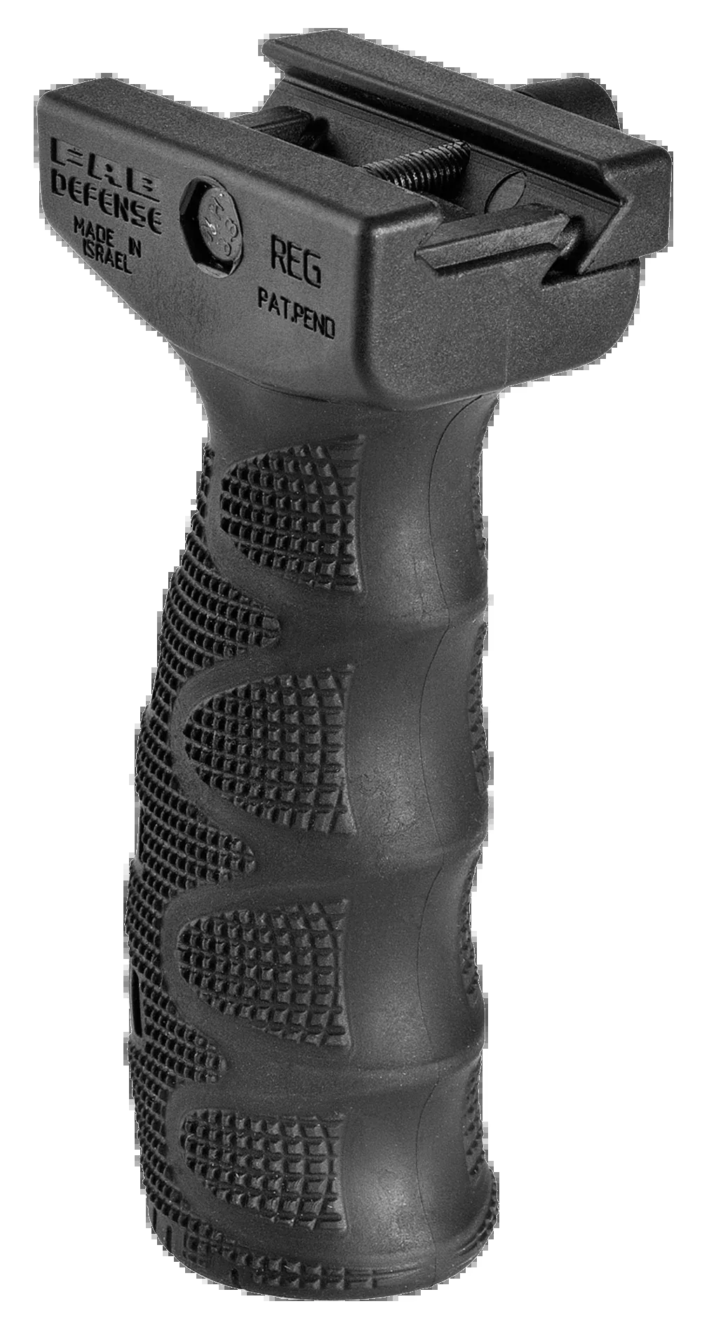 FAB DEFENSE (USIQ) REG Ergonomic Rubberized Tactical Foregrip with Waterproof Storage, Picatinny Compatible FXREGB