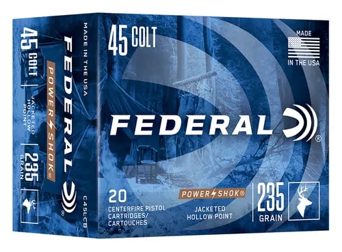 Federal C45LCB Power-Shok45Colt 235gr Jacketed Hollow Point 20 Per Box/10 Case