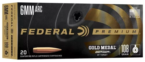 Federal GM6ARCBT1 Gold Medal6mmARC 108gr 20 Per Box/10 Case