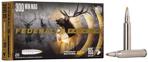 Federal P300WTT2 Premium300Win Mag 165gr Trophy Bonded Tip 20 Per Box/10 Case