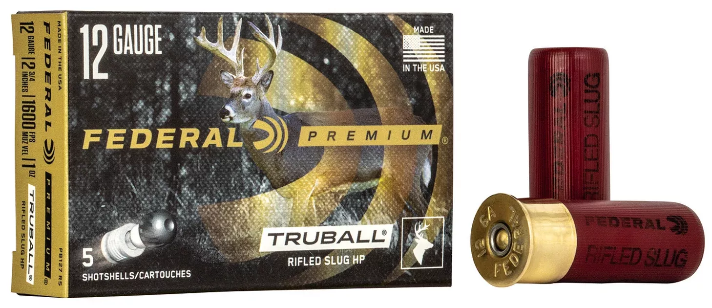 Federal PB127RS Premium Vital-Shok TruBall 12Gauge 2.75" 1oz RifledSlug Shot 5 Per Box/50 Case